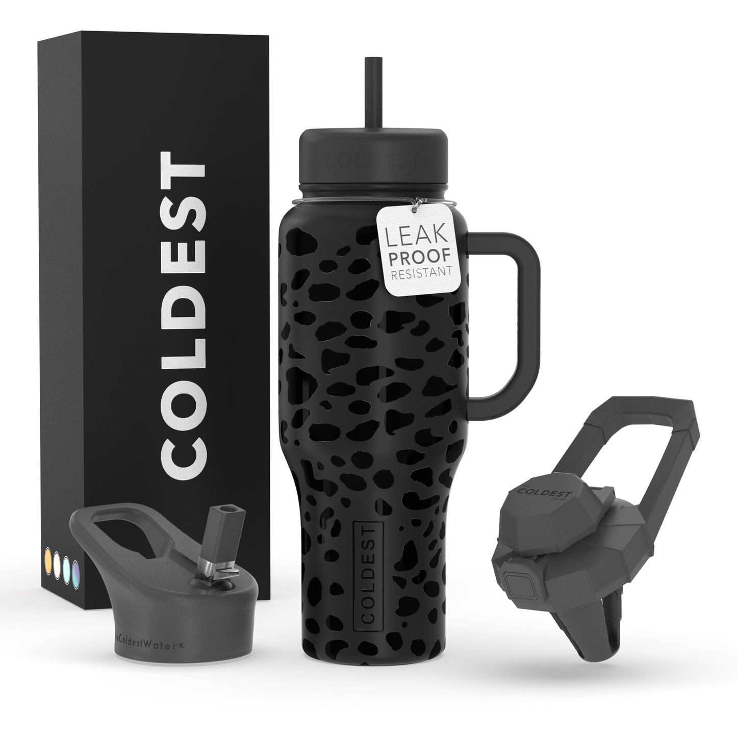 Coldest 36oz Hand Bottle -  Black Leopard