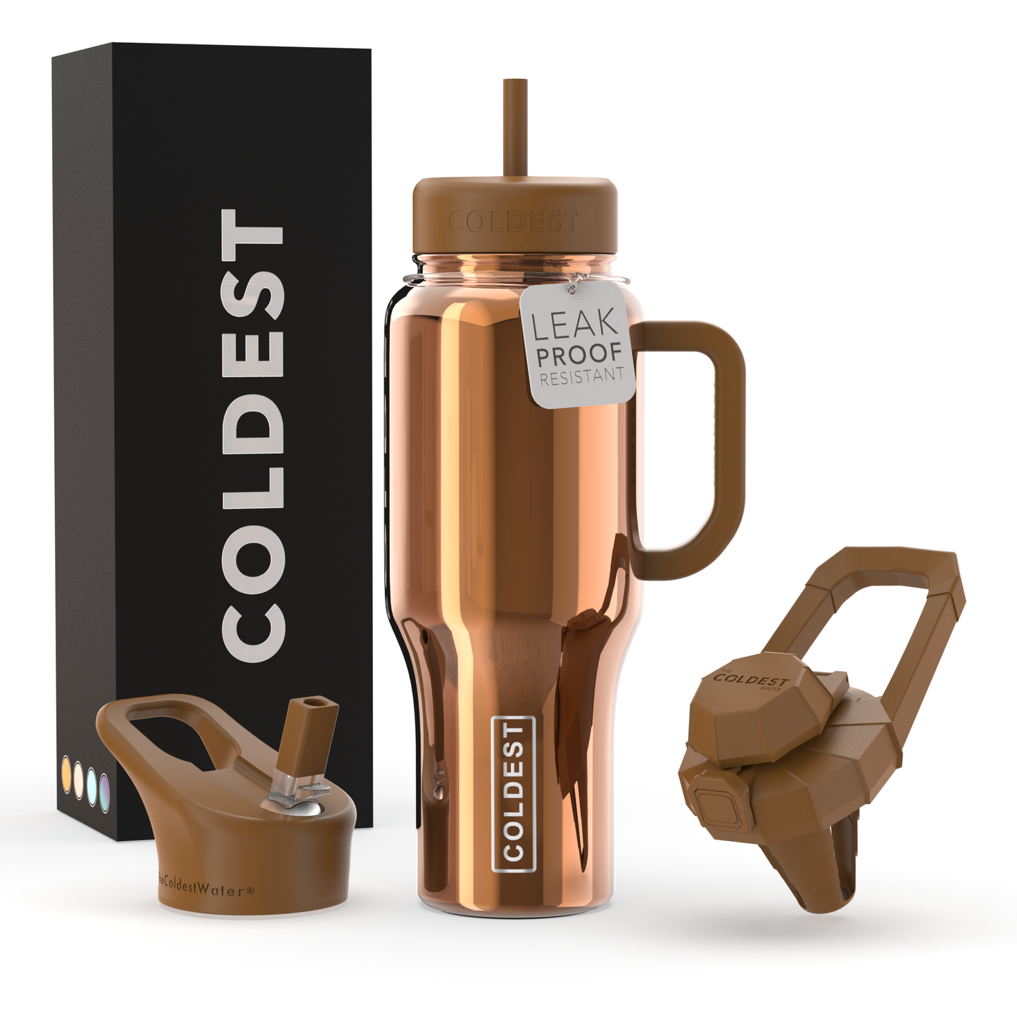 Coldest 36oz Hand Bottle - Gold Reflections