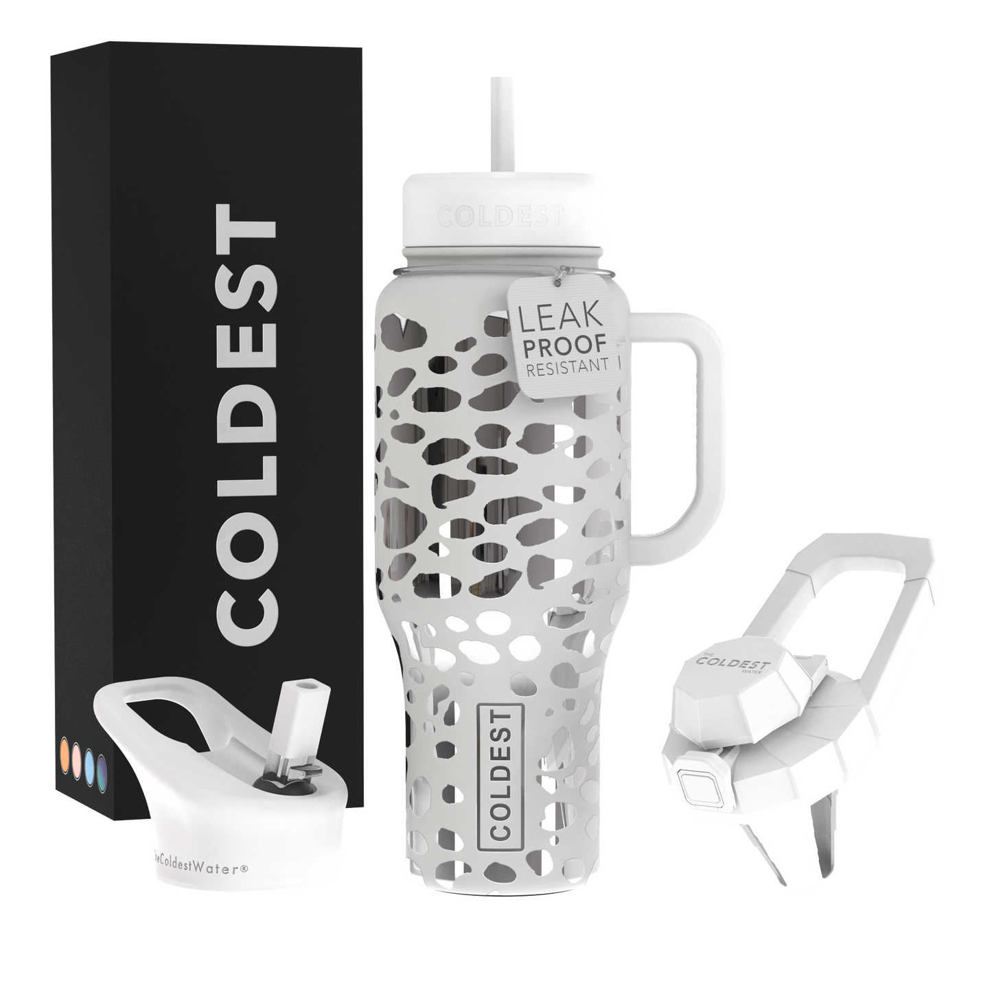 Coldest 36oz Hand Bottle - Silver Leopard PREVENTA